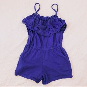 Cat&Jack Girls Blue Summer Romper- Size XS 4/5